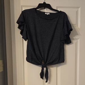 Max Studio Black and White Striped Blouse